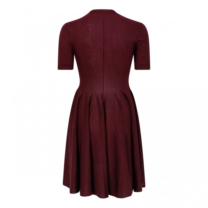 Le Noir Cortina Wool Knit Skater Dress
