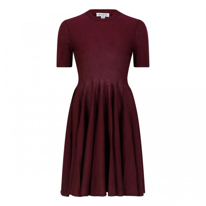 le noir cortina Wool knit skater dress