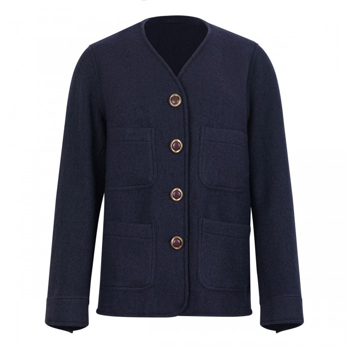 le noir cortina Wool slim jacket