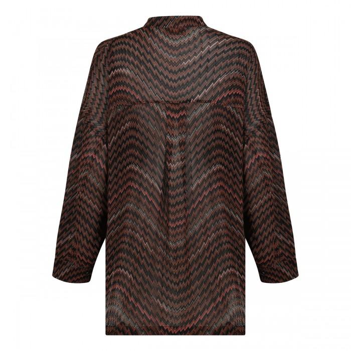 Le Noir Cortina ZigZag Pattern Blouse