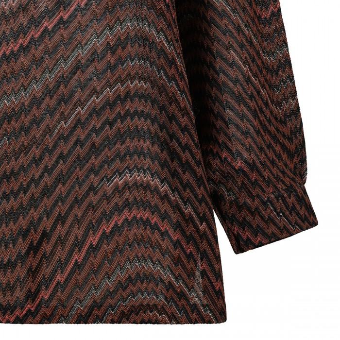Le Noir Cortina ZigZag Pattern Blouse