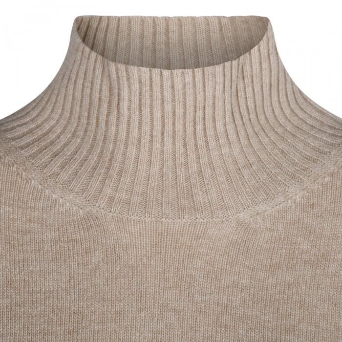 Le Noir Cortina Light Beige Merino And Cashmere Blend Sweater