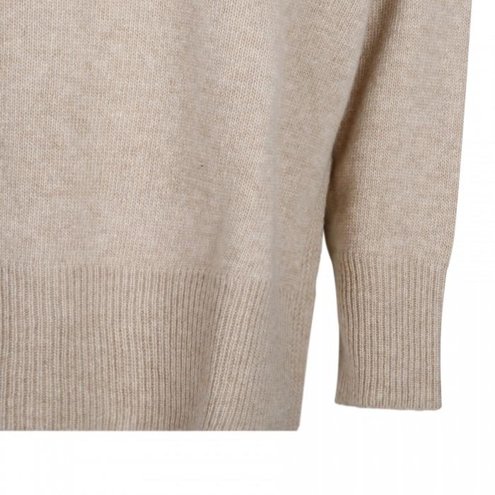 Le Noir Cortina Light Beige Merino And Cashmere Blend Sweater