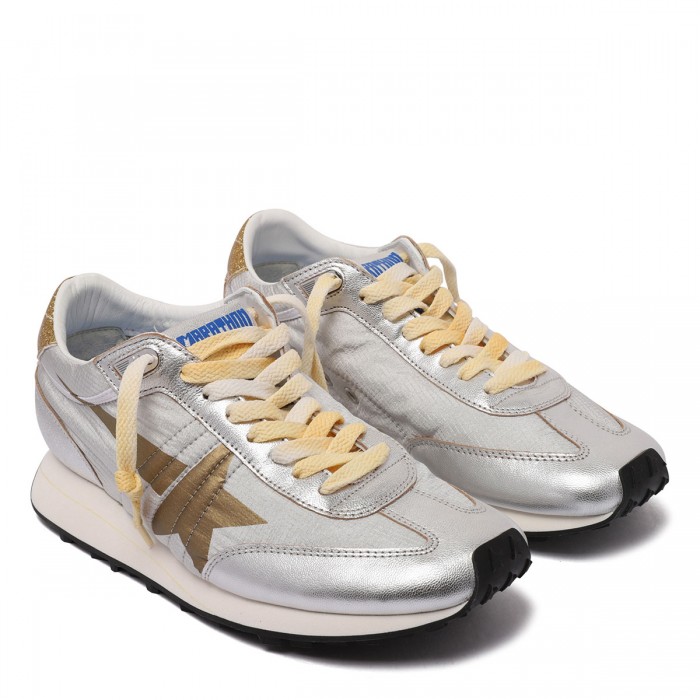 Le Noir Cortina Marathon Silver And Golden Sneakers