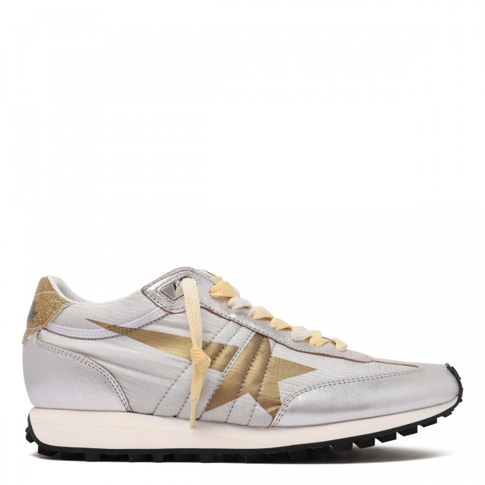 le noir cortina Marathon silver and golden sneakers