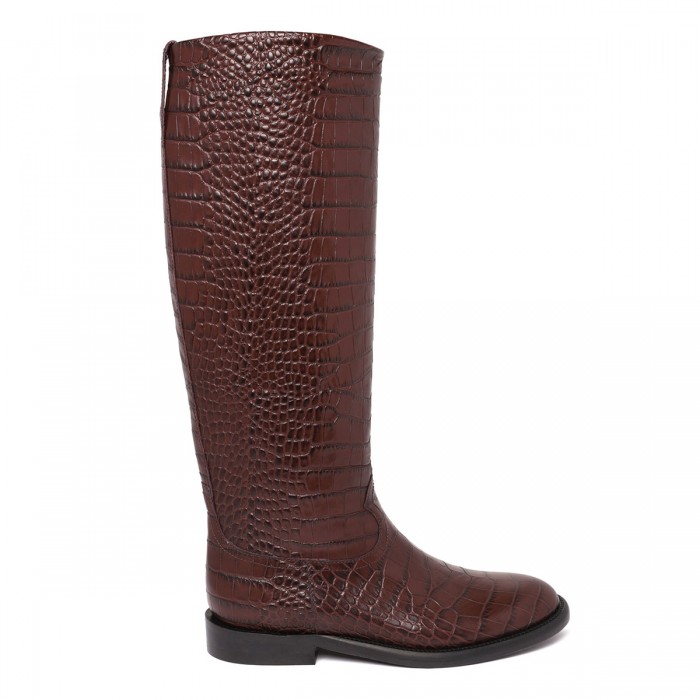 le noir cortina Montana croc-embossed leather boots