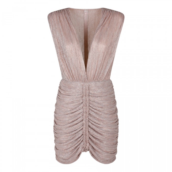 le noir cortina Rampling metallic jersey mini dress