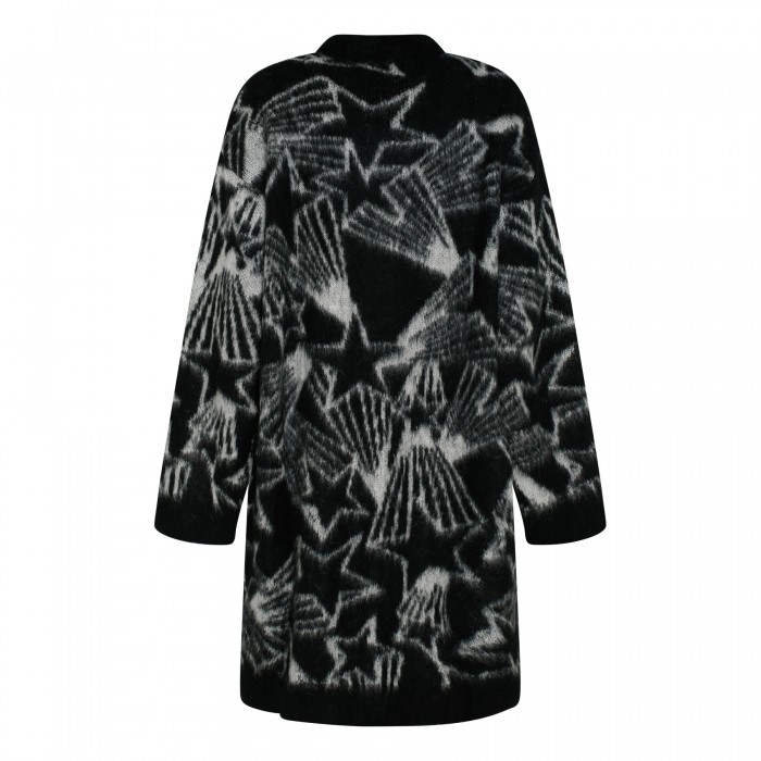 Le Noir Cortina Star Intarsia Mohair Blend Cardigan