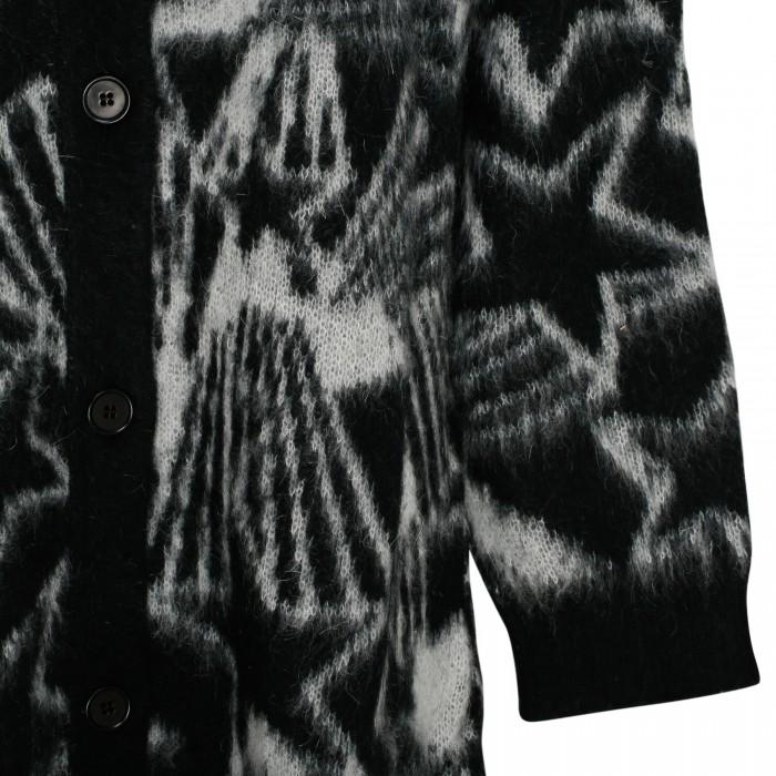 Le Noir Cortina Star Intarsia Mohair Blend Cardigan