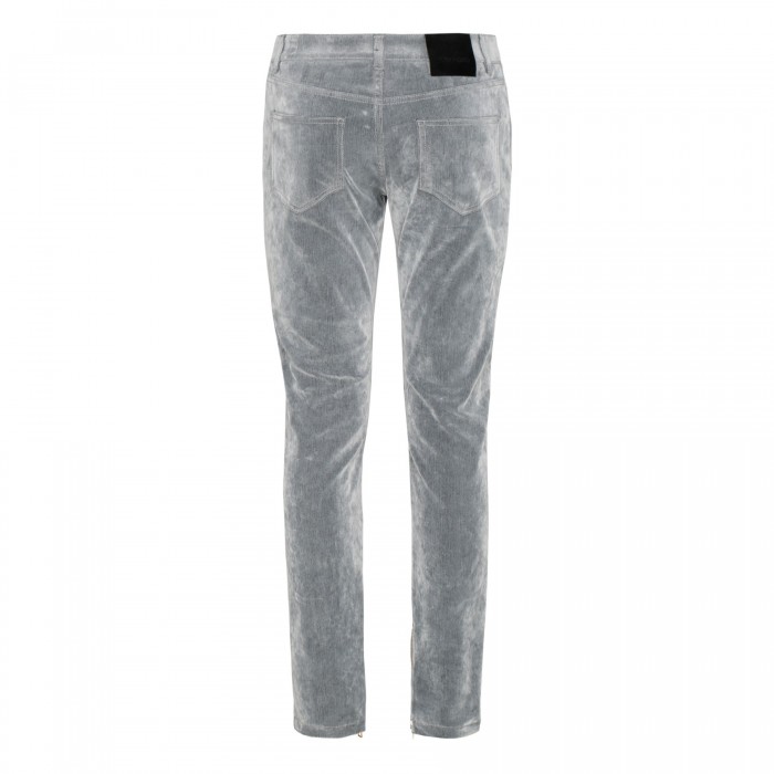Le Noir Cortina Stone Washed Flock Denim Skinny Pants