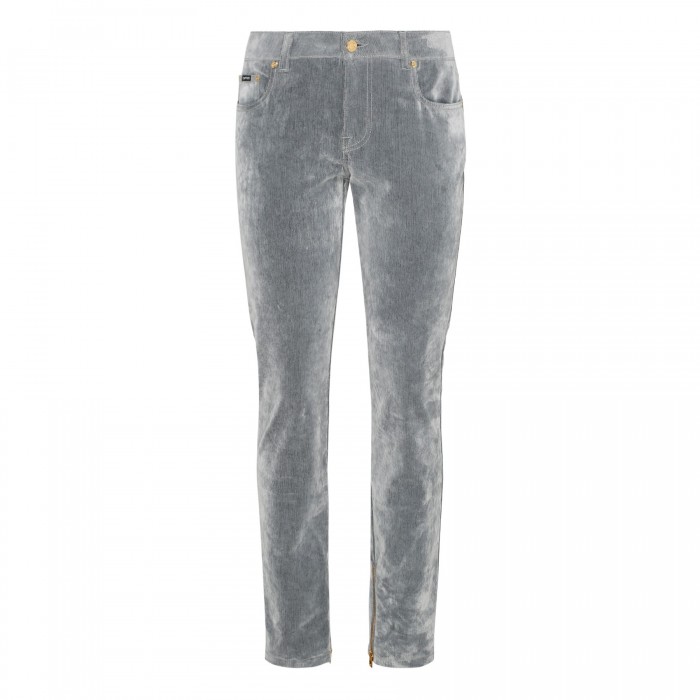 le noir cortina Stone washed flock denim skinny pants