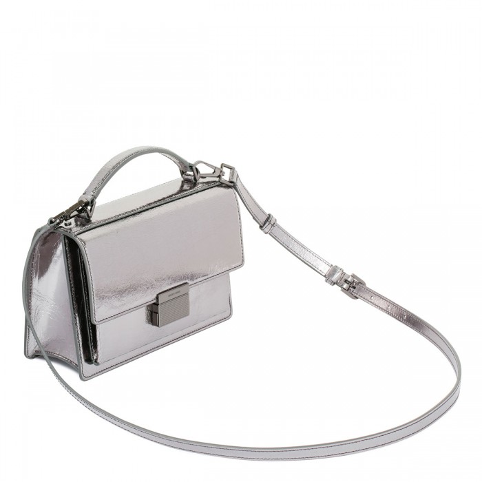 Le Noir Cortina Venezia Metallic Silver Shoulder Bag