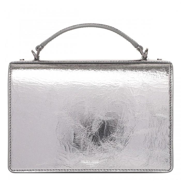 Le Noir Cortina Venezia Metallic Silver Shoulder Bag