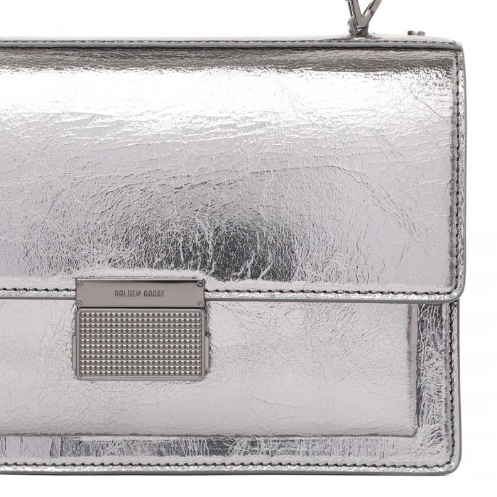 Le Noir Cortina Venezia Metallic Silver Shoulder Bag