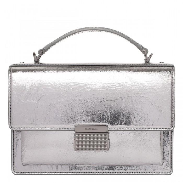 le noir cortina Venezia metallic silver shoulder bag