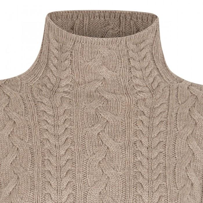 Le Noir Cortina Wool And Cashmere Cable Knit Sweater