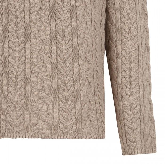 Le Noir Cortina Wool And Cashmere Cable Knit Sweater