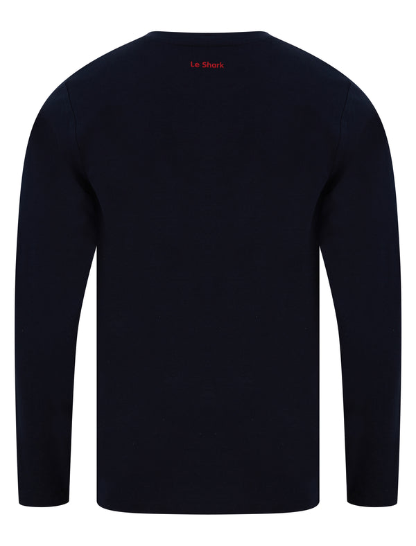 Le Shark Quay Colour Block Cotton Pique Long Sleeve Top