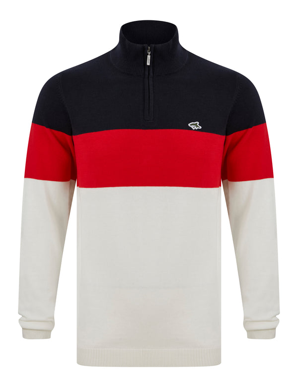 Le Shark Striker Half Zip Cotton Funnel Neck Jumper