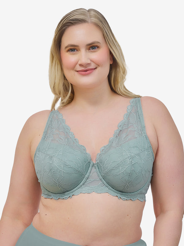 leading lady The Willow - Lace Plunge Underwire Bra