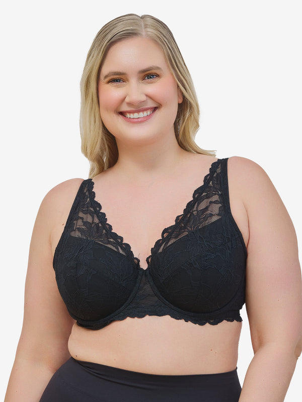 leading lady The Willow - Lace Plunge Underwire Bra