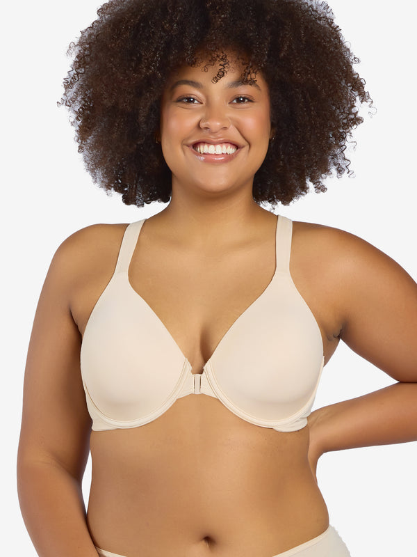 leading lady The Brigitte Racerback - Front-Closure Underwire T-Shirt Bra