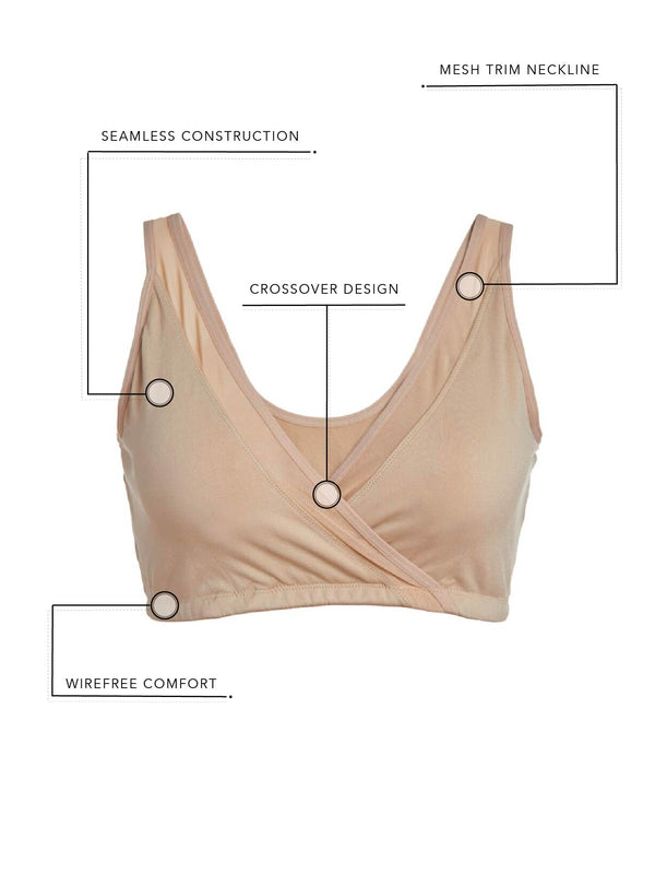 Leading Lady The Charlene - Seamless Comfort Crossover With Mesh