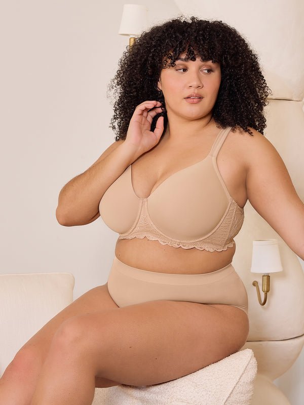 Leading Lady The Chloe – Lace Band Molded Underwire T-Shirt Bra