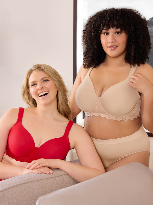 Leading Lady The Chloe – Lace Band Molded Underwire T-Shirt Bra