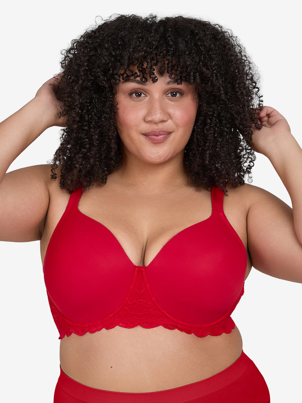 leading lady The Chloe – Lace Band Molded Underwire T-Shirt Bra