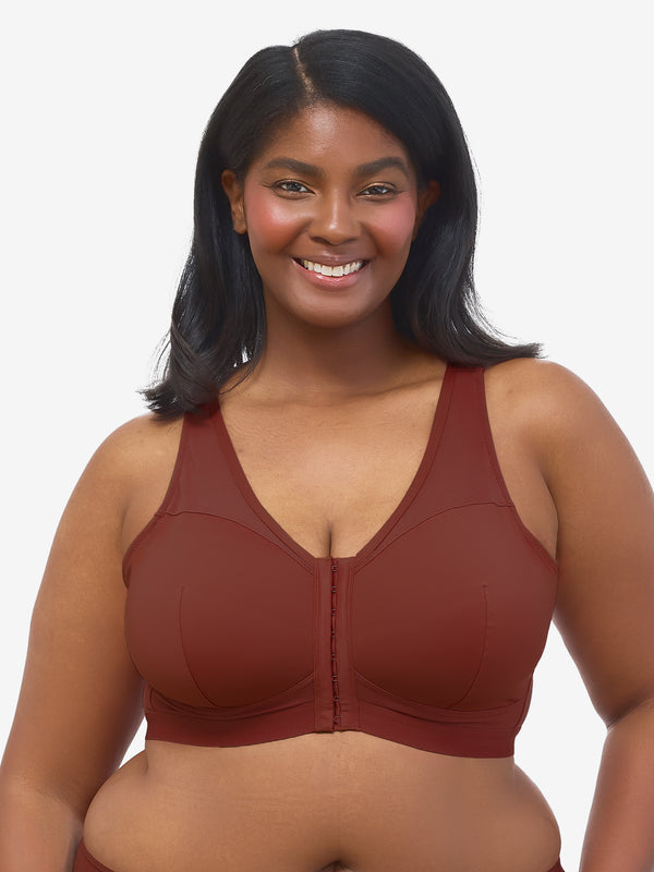 leading lady The Harper - Wireless Mesh Front-Closure Bra