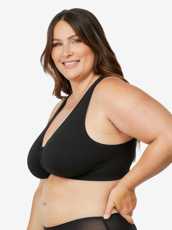 Leading Lady The Indy - Cotton Front-Closure Lace Racerback Bra