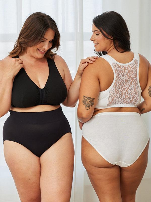 Leading Lady The Indy - Cotton Front-Closure Lace Racerback Bra