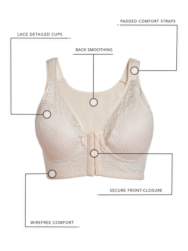 Leading Lady The Lora - Back Smoothing Lace Front-Closure Bra
