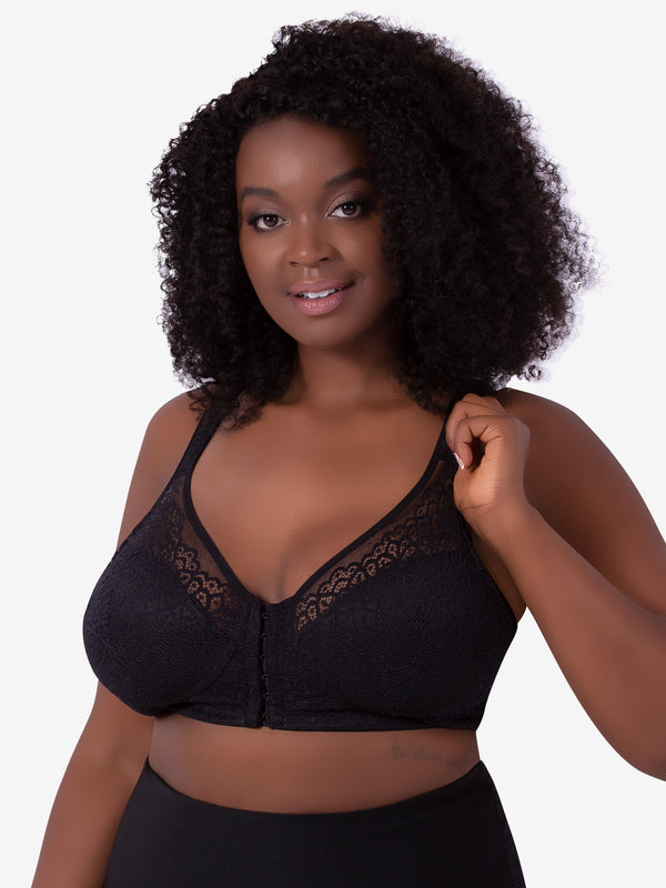 leading lady The Lora - Back Smoothing Lace Front-Closure Bra