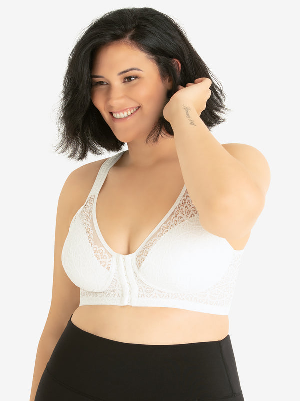 leading lady The Lora - Back Smoothing Lace Front-Closure Bra