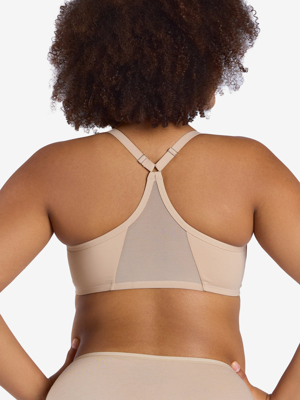 Leading Lady The Luna - Front-Closure Racerback Power Mesh Bra