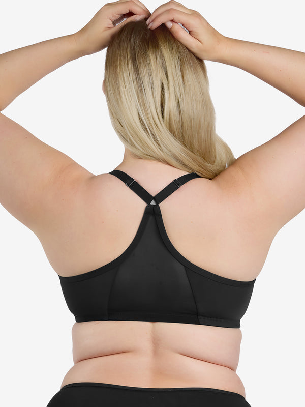 Leading Lady The Luna - Front-Closure Racerback Power Mesh Bra