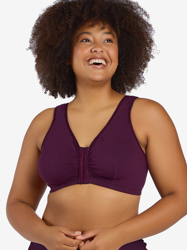 leading lady The Meryl - Cotton Front-Closure Comfort & Sleep Bra