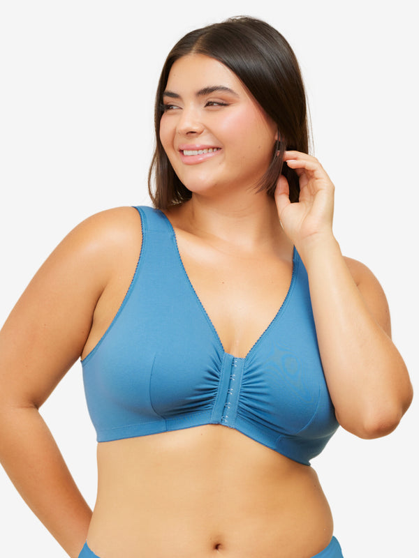 leading lady The Meryl - Cotton Front-Closure Comfort & Sleep Bra