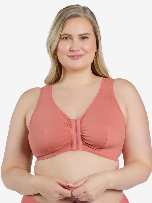 leading lady The Meryl - Cotton Front-Closure Comfort & Sleep Bra