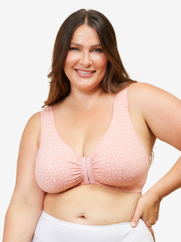 leading lady The Meryl - Cotton Front-Closure Comfort & Sleep Bra