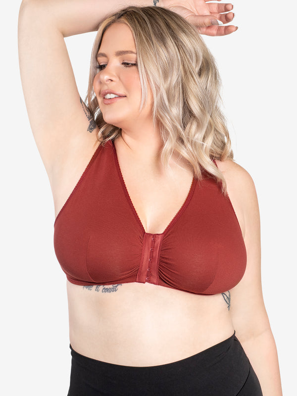 leading lady The Meryl - Cotton Front-Closure Comfort & Sleep Bra