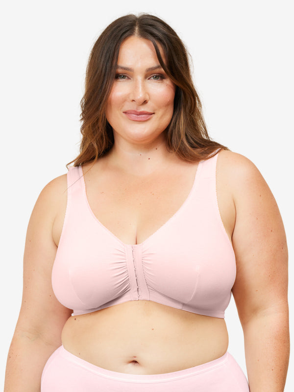 leading lady The Meryl - Cotton Front-Closure Comfort & Sleep Bra