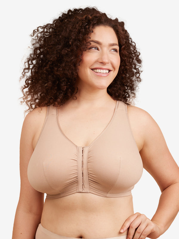 leading lady The Meryl - Cotton Front-Closure Comfort & Sleep Bra