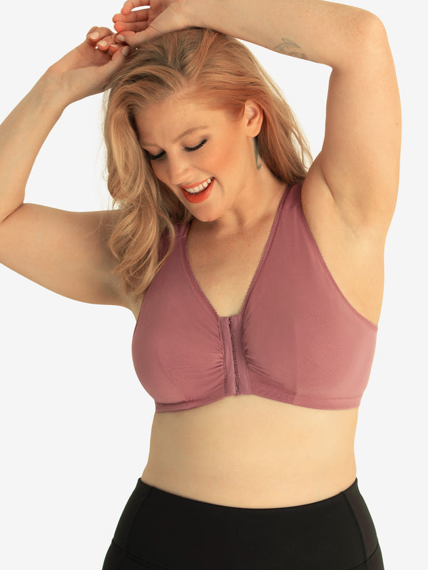 leading lady The Meryl - Cotton Front-Closure Comfort & Sleep Bra