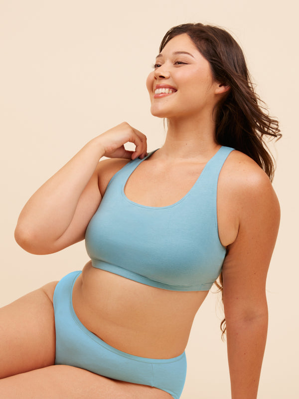 Leading Lady The Serena - Wireless Racerback Cotton Sports Bra