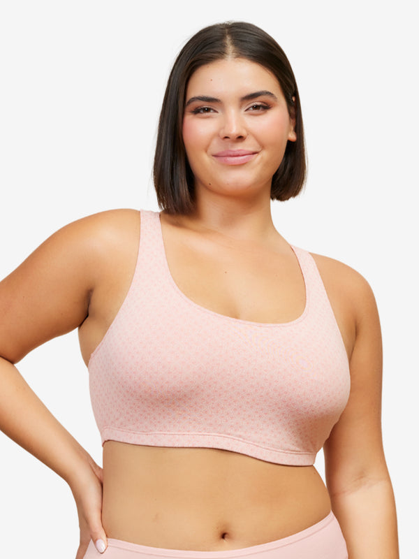leading lady The Serena - Wireless Racerback Cotton Sports Bra
