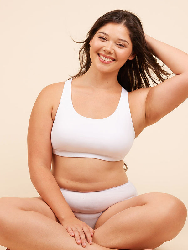 Leading Lady The Serena - Wireless Racerback Cotton Sports Bra