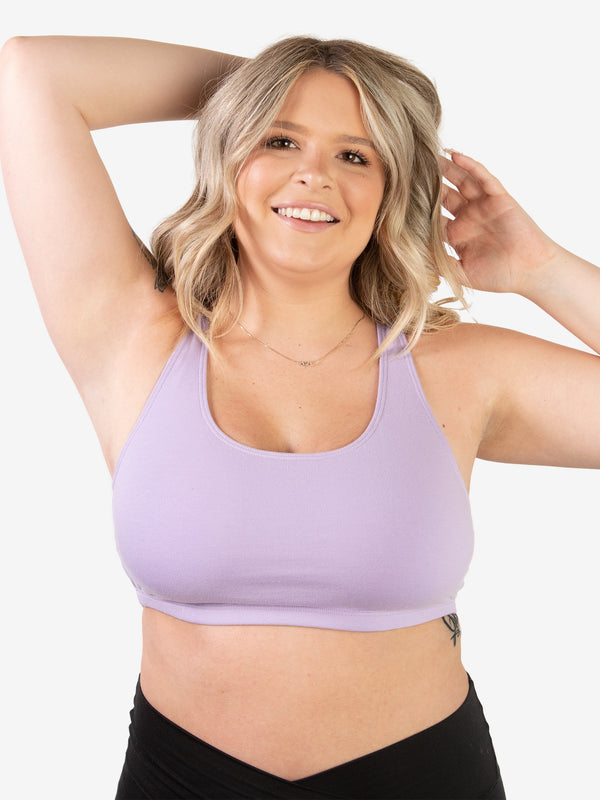 leading lady The Serena - Wireless Racerback Cotton Sports Bra